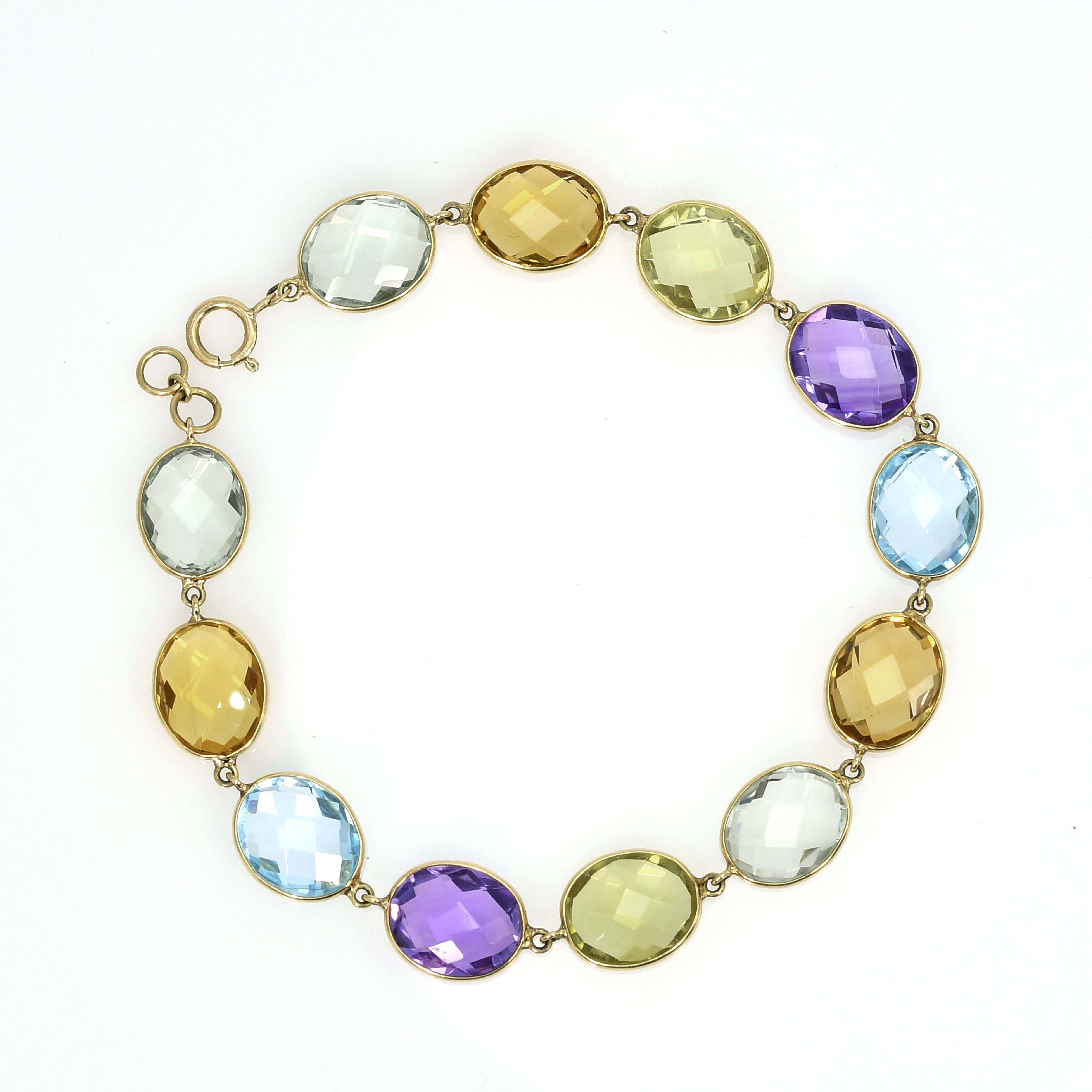 18k Yellow Gold Multi Sapphire Bracelet