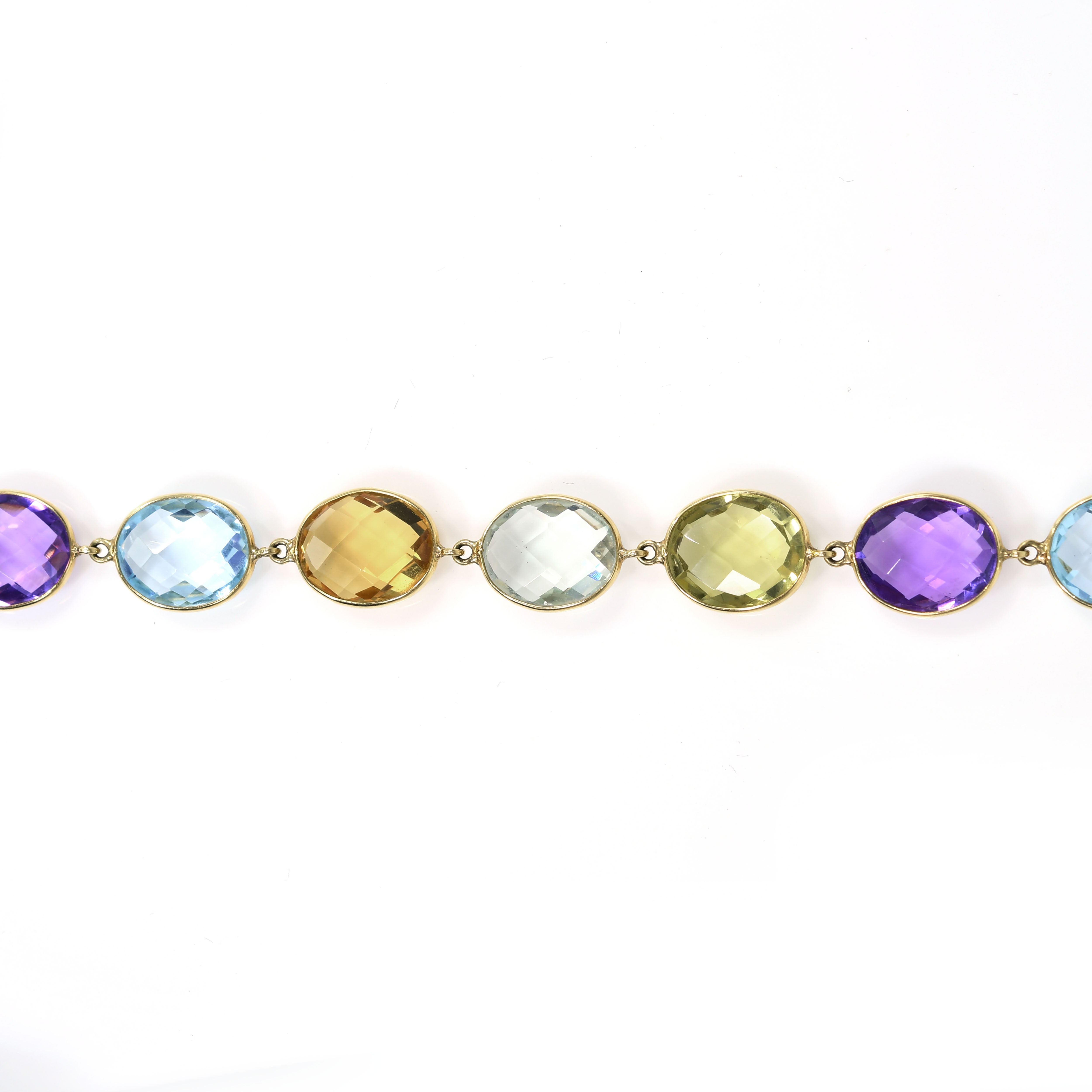 18k Yellow Gold Multi Sapphire Bracelet