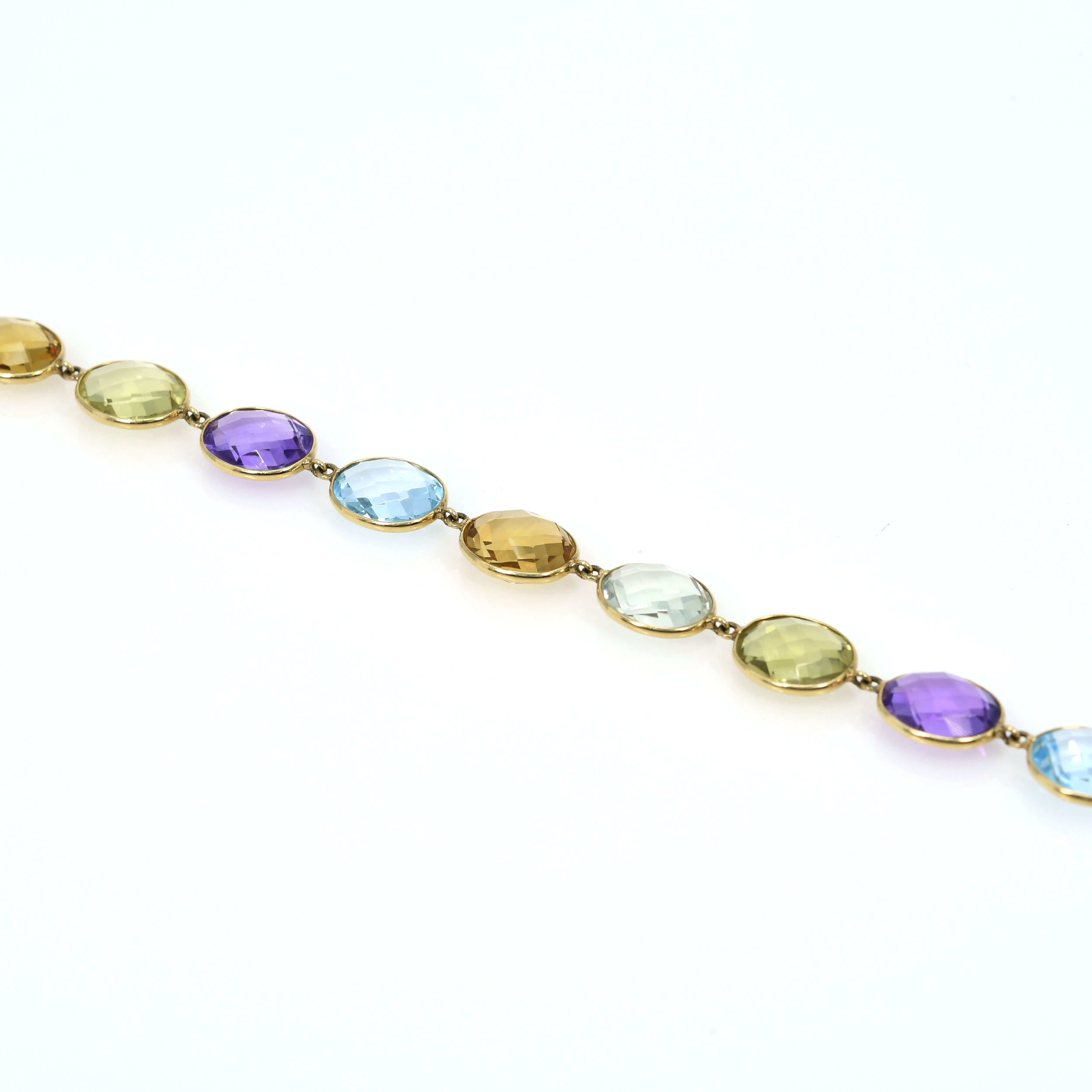 18k Yellow Gold Multi Sapphire Bracelet