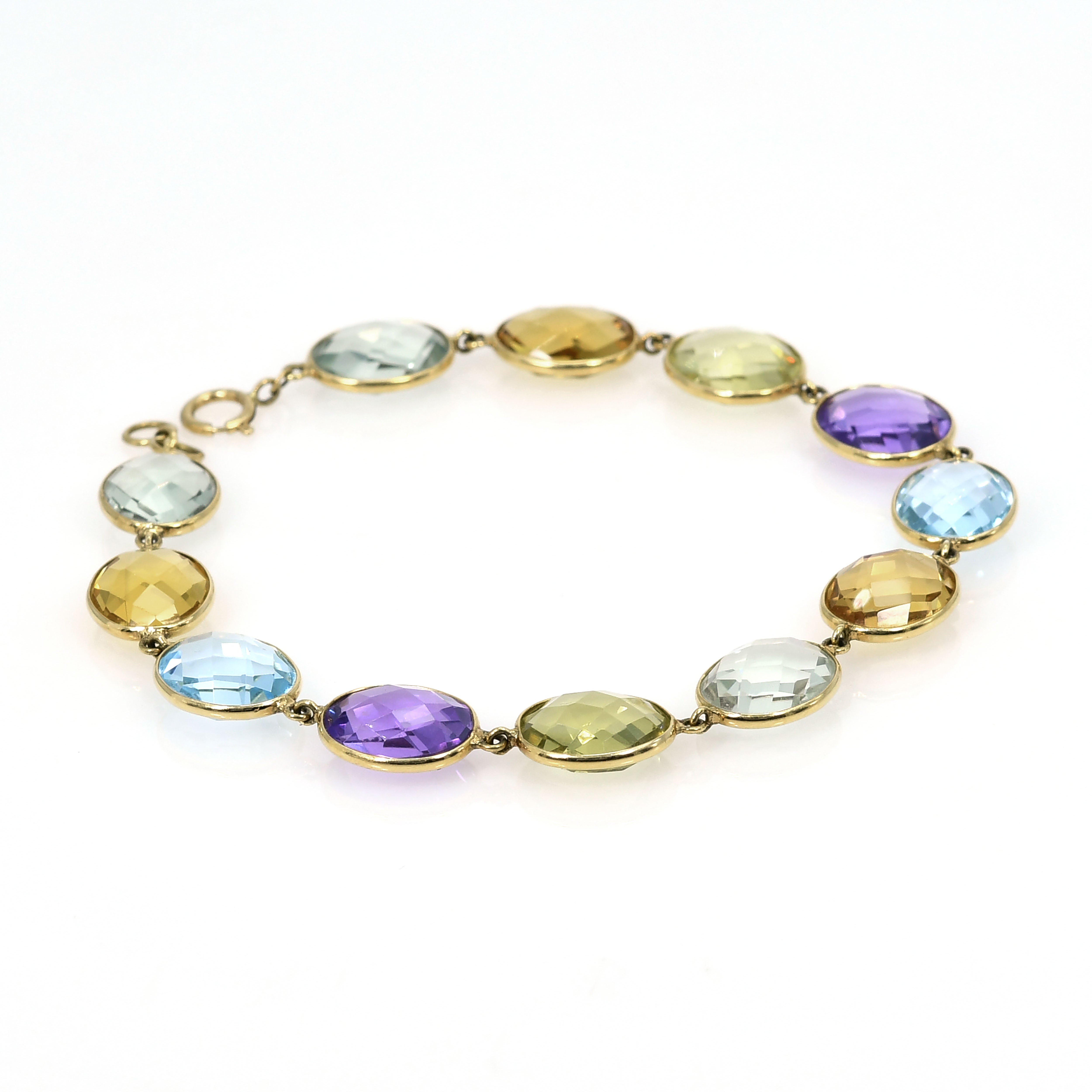 18k Yellow Gold Multi Sapphire Bracelet
