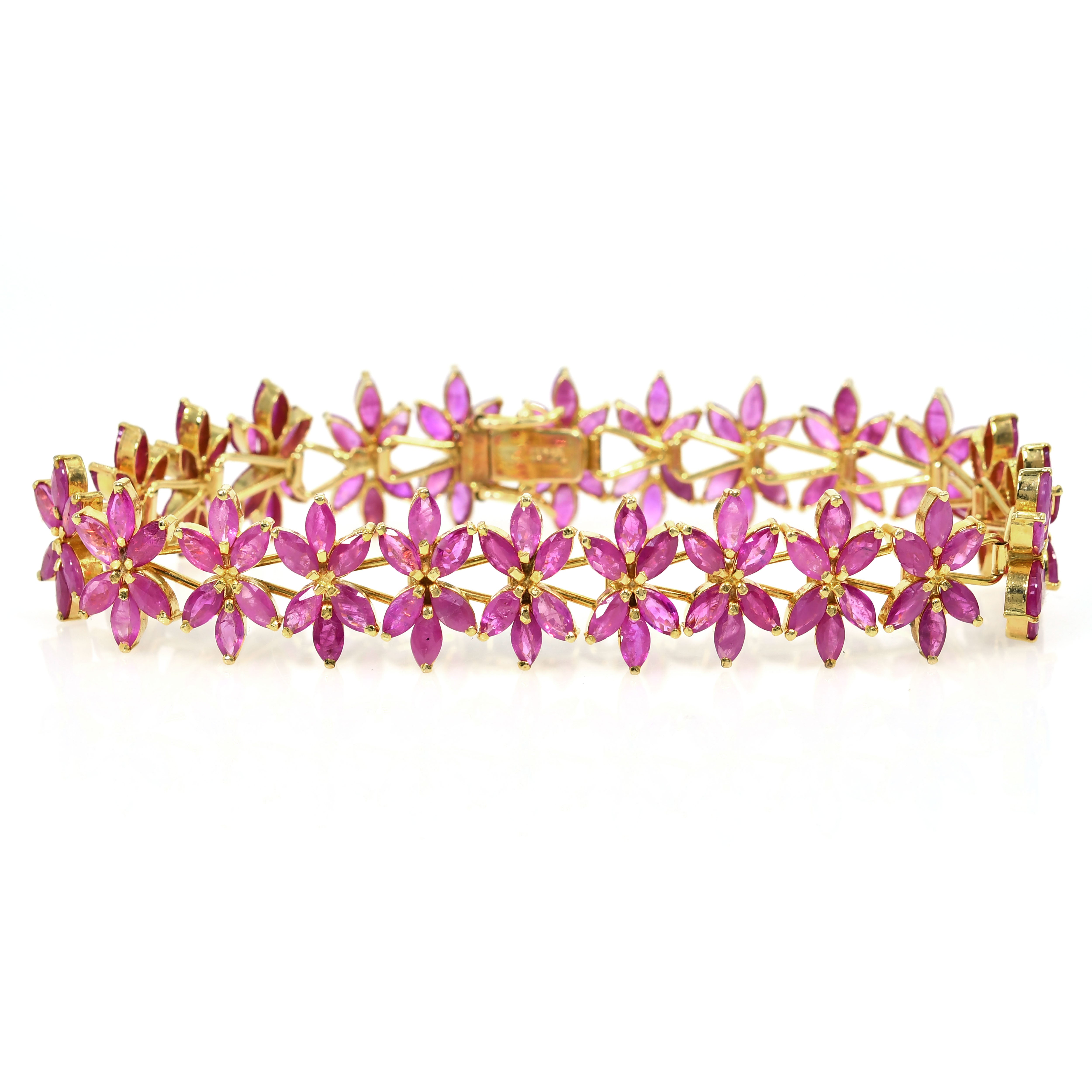 18k Yellow Gold Ruby Bangle
