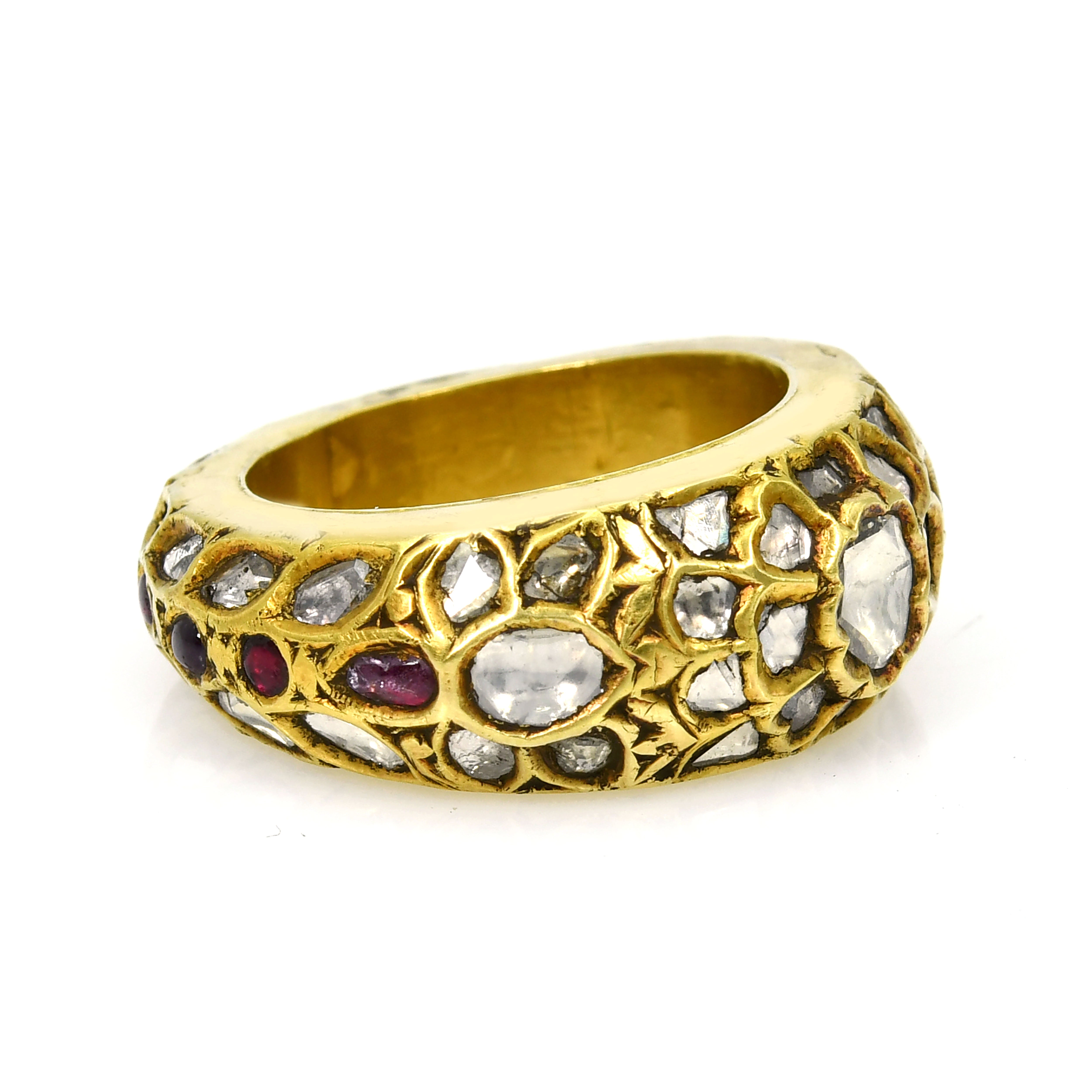 18k Gold Diamond Filigree Ring