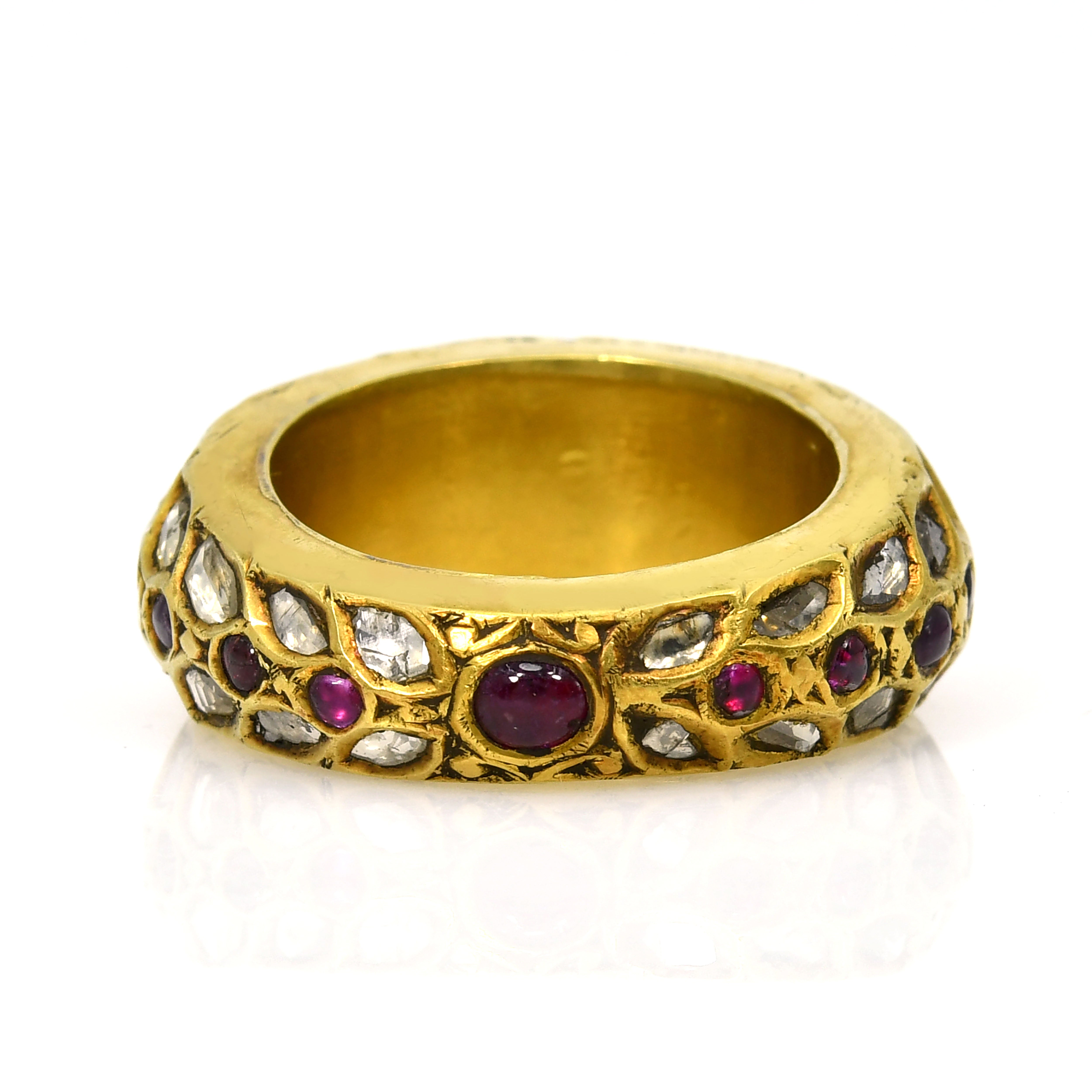 18k Gold Diamond Filigree Ring
