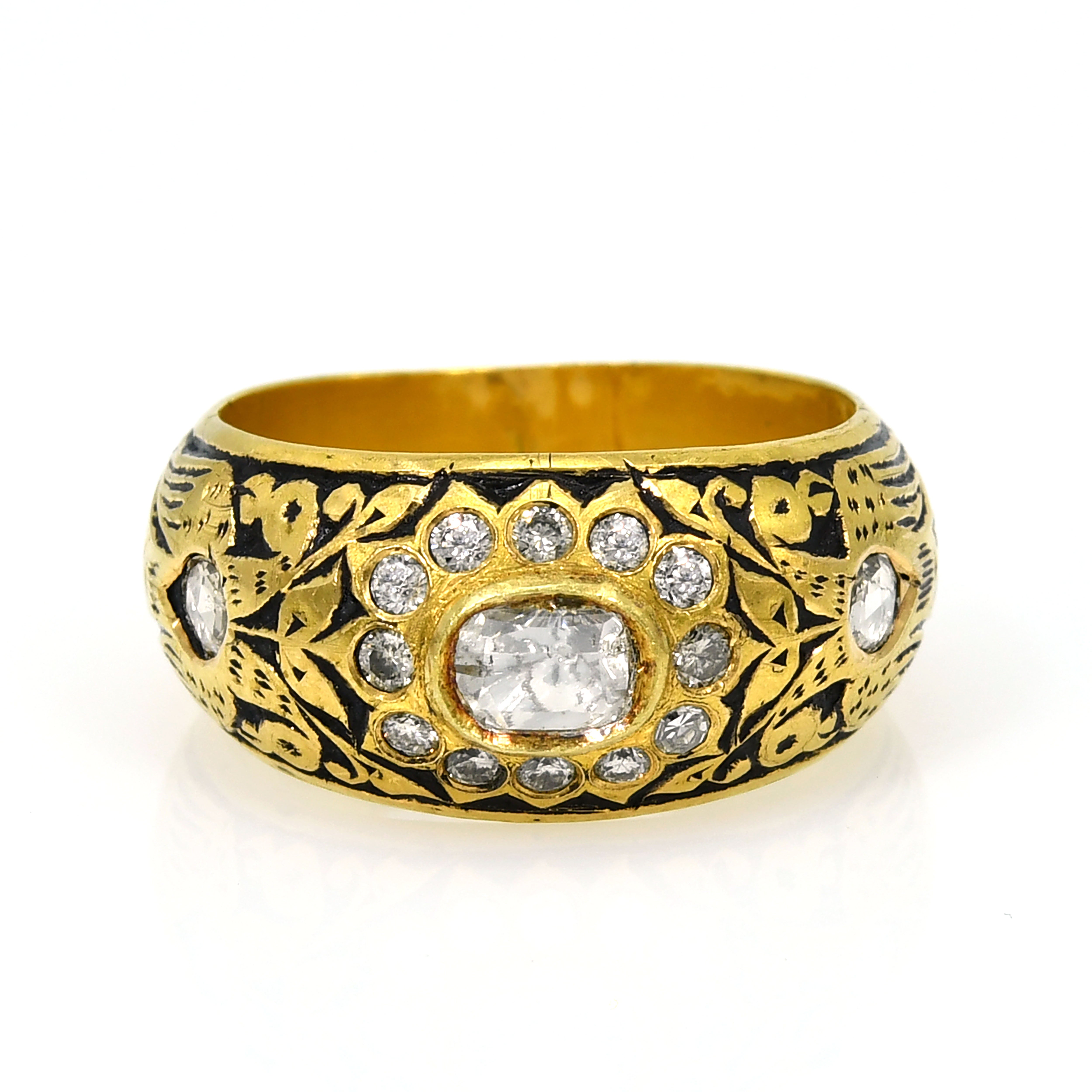 18k Gold Diamond Statement Ring