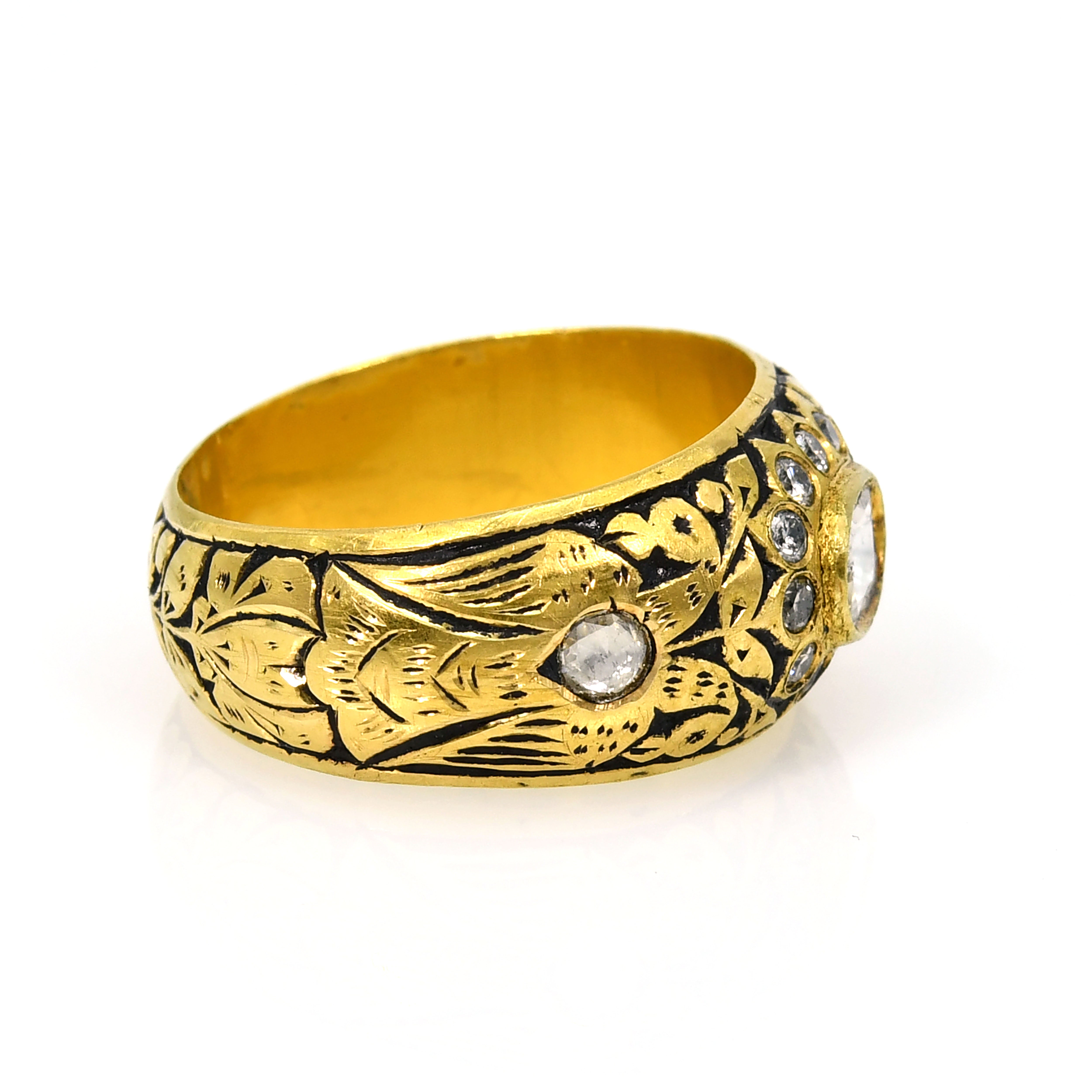 18k Gold Diamond Statement Ring