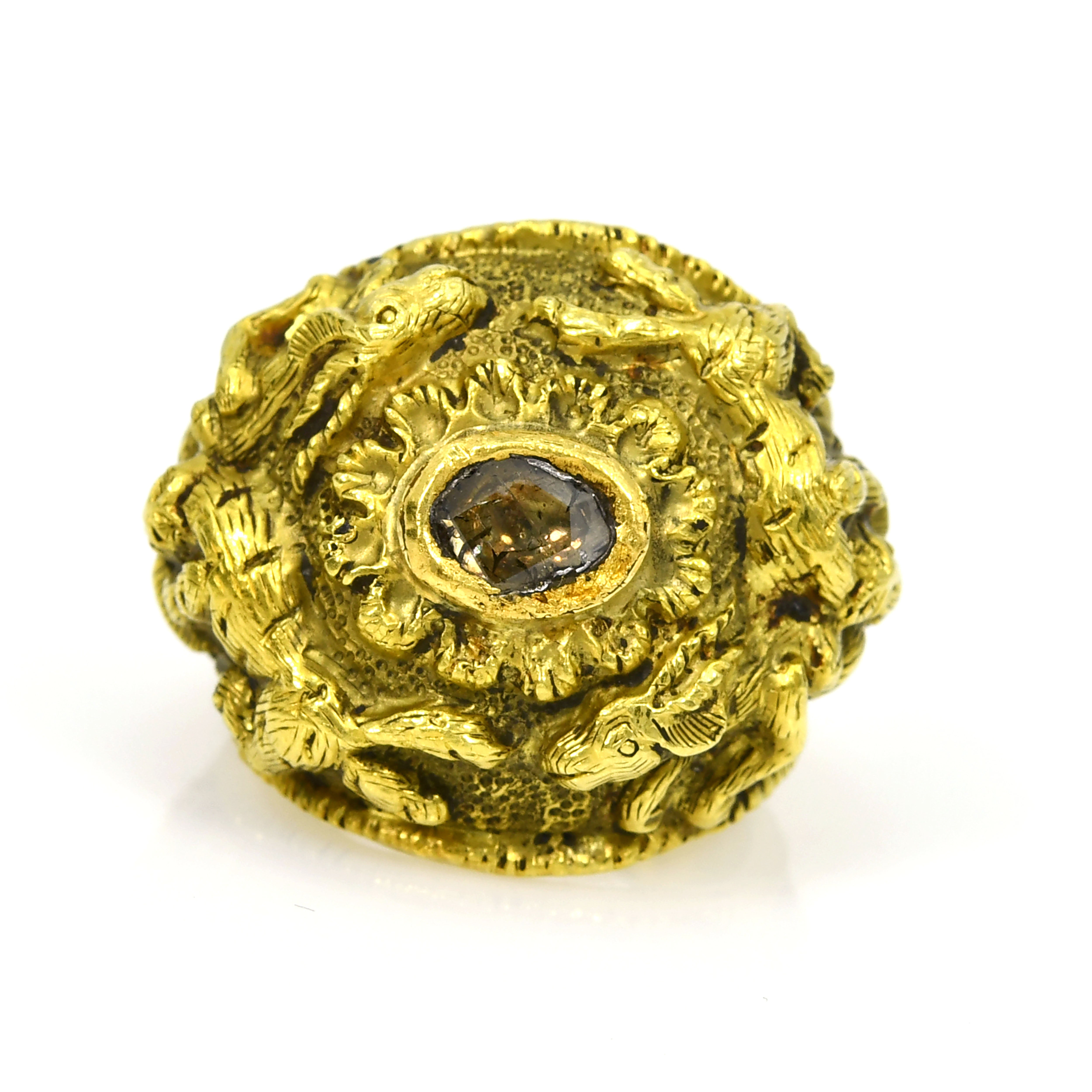 18k Gold Diamond Statement Ring