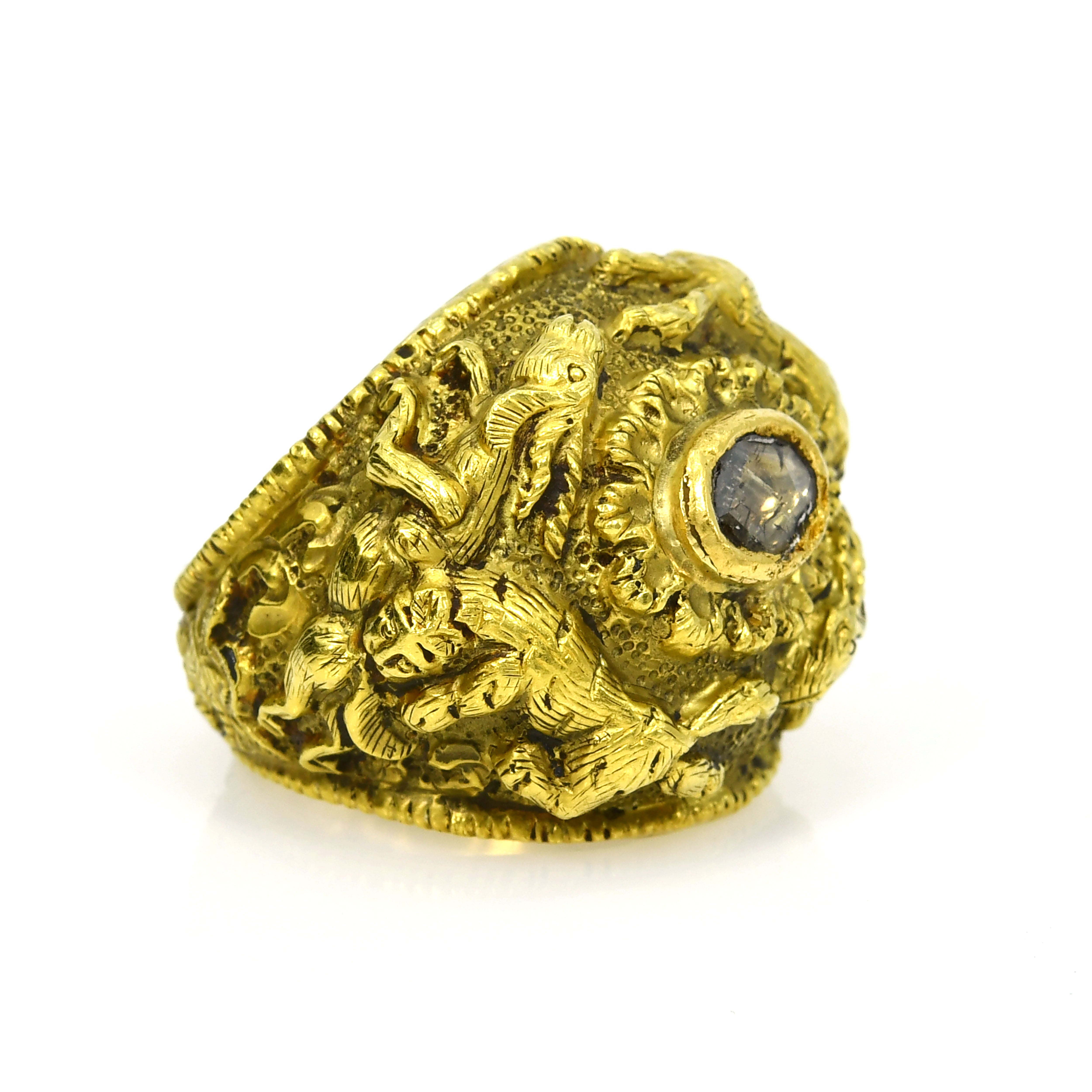 18k Gold Diamond Statement Ring