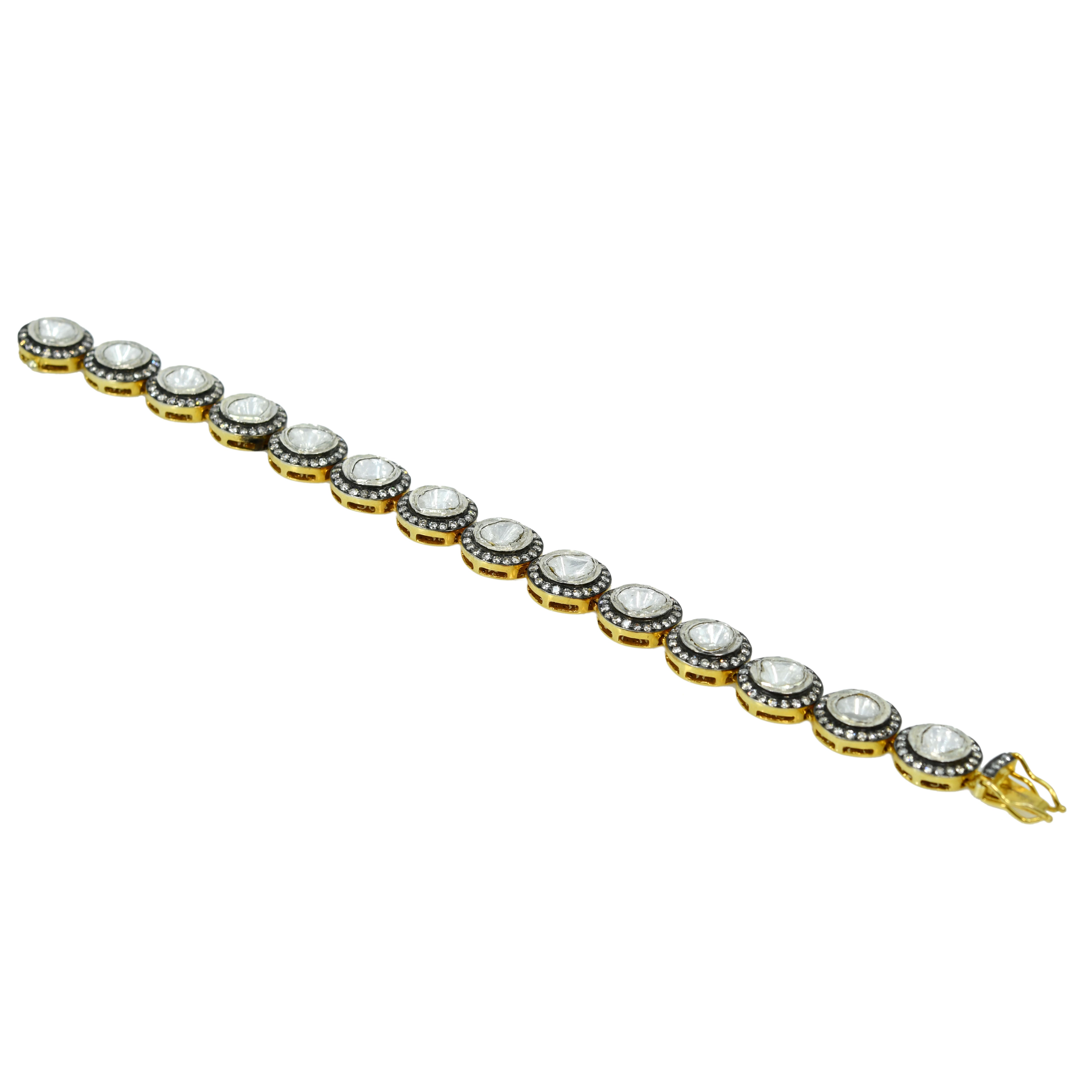 14k Yellow Gold Diamond Royal Bracelet