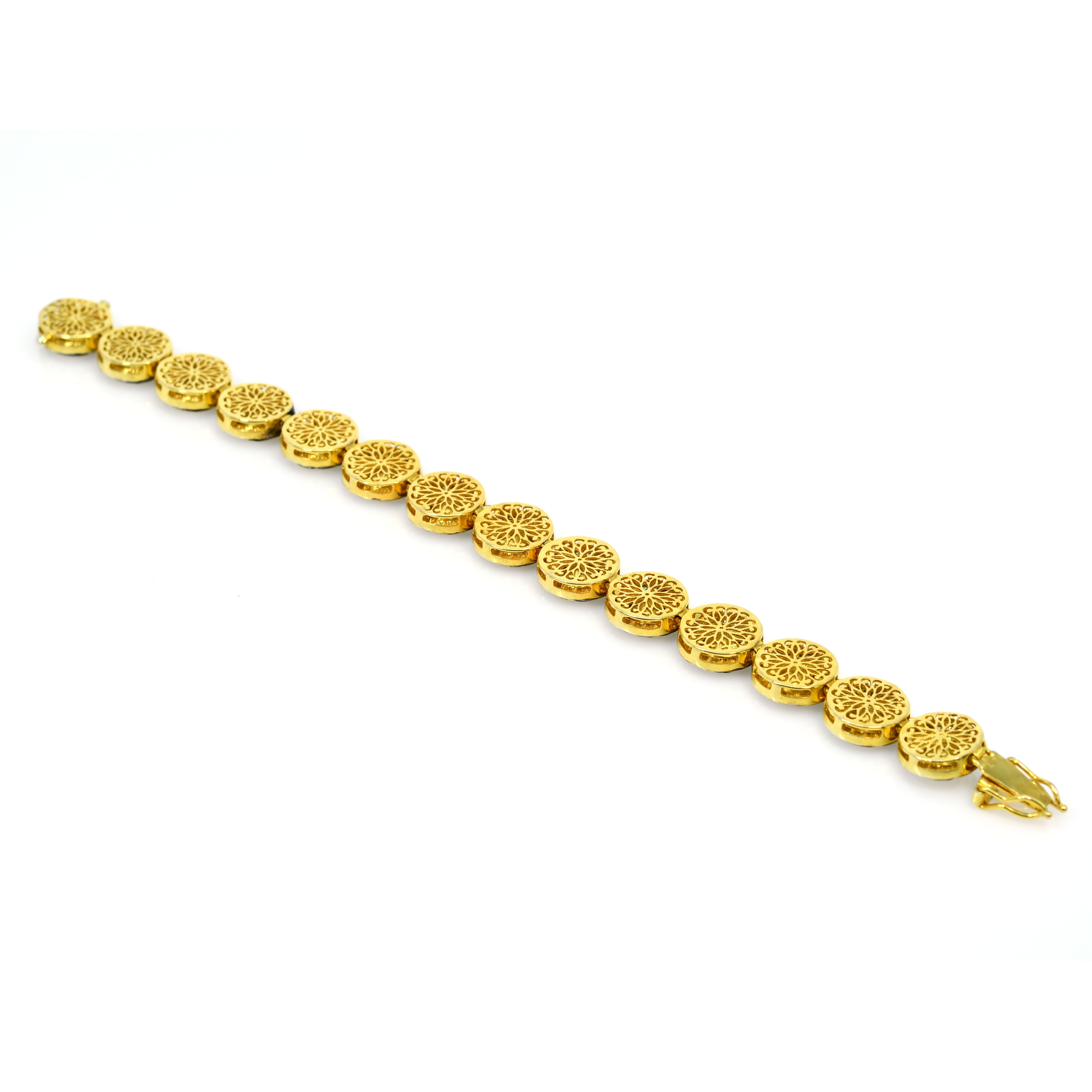 14k Yellow Gold Diamond Royal Bracelet
