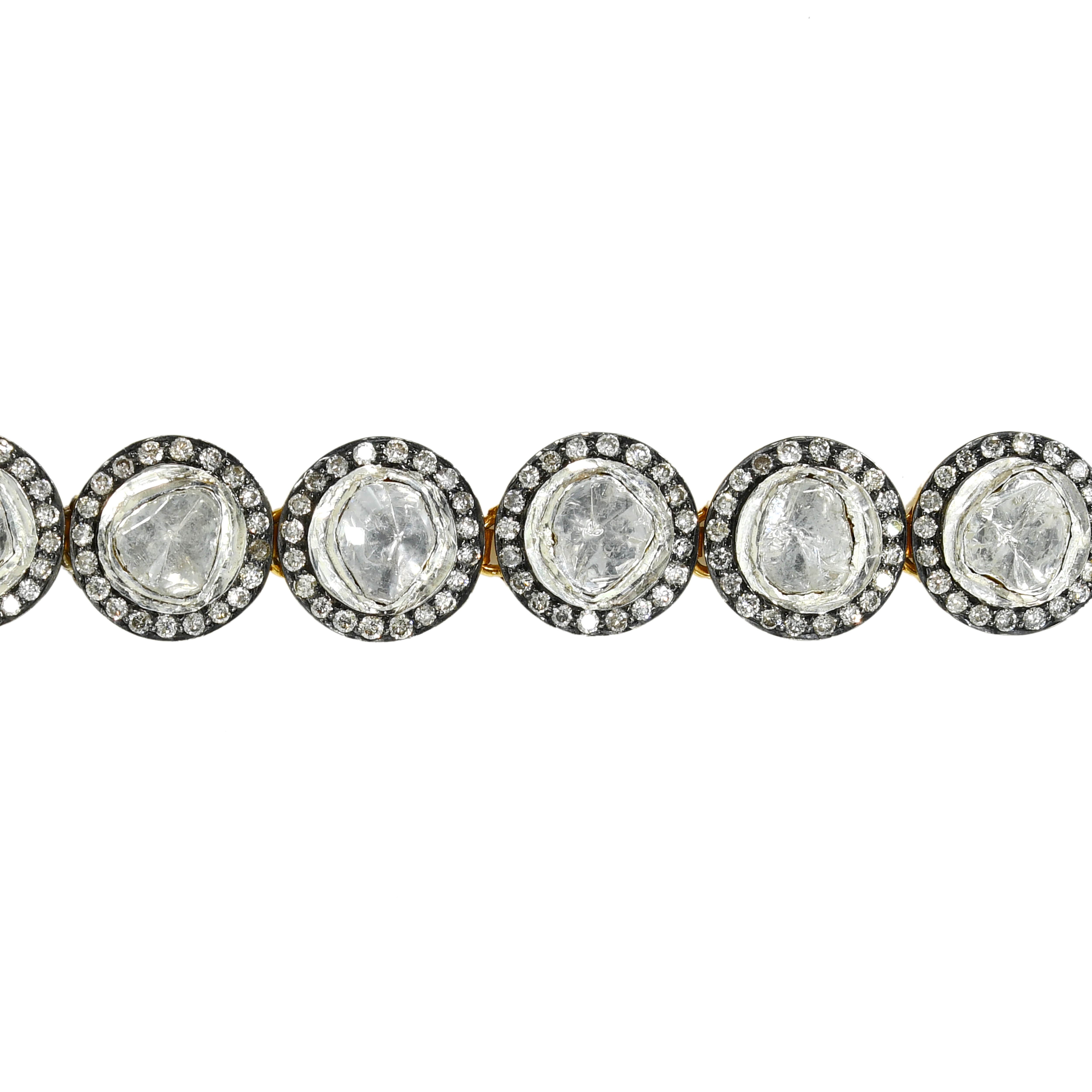 14k Yellow Gold Diamond Royal Bracelet
