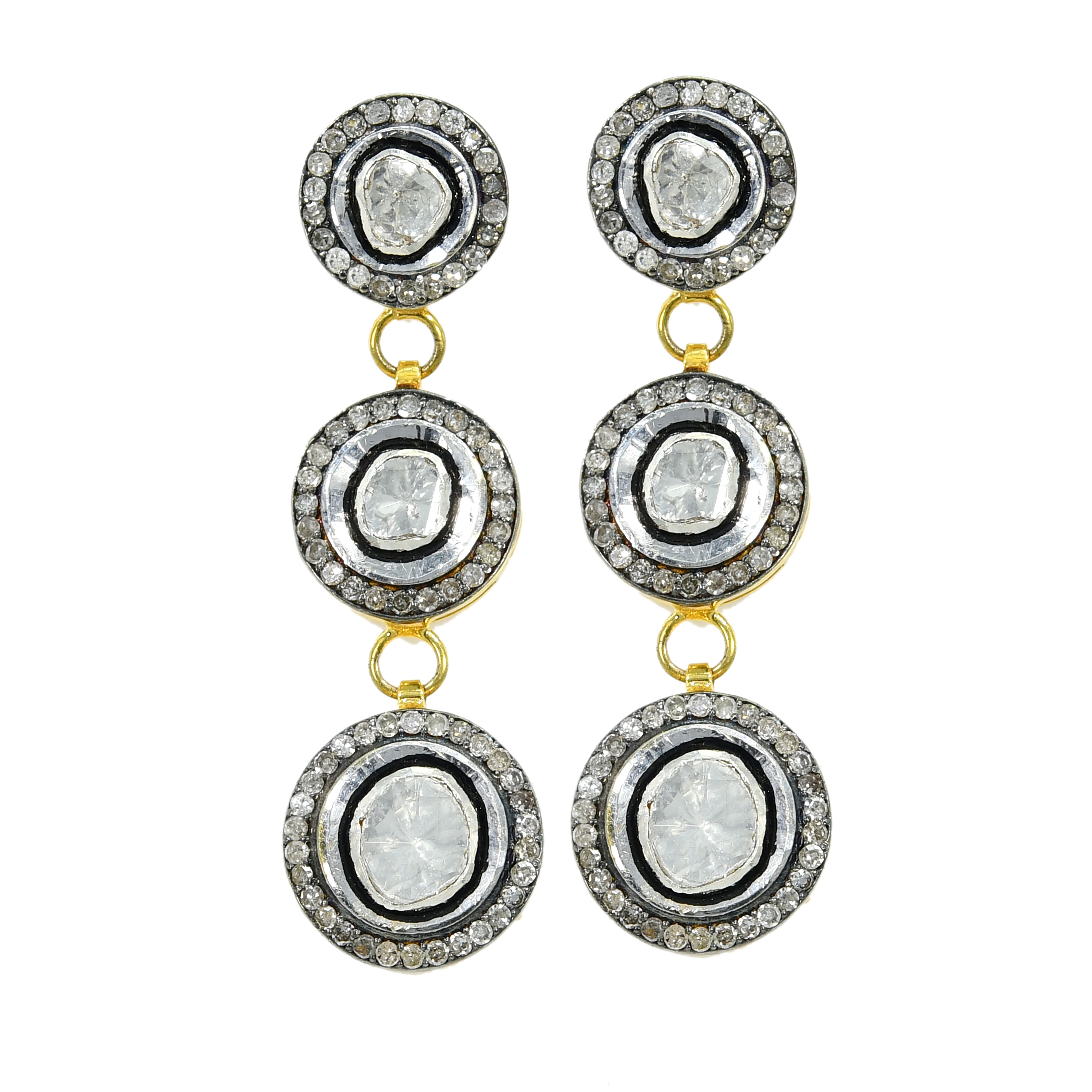 Victorian Yellow Gold & Silver Diamond Necklace