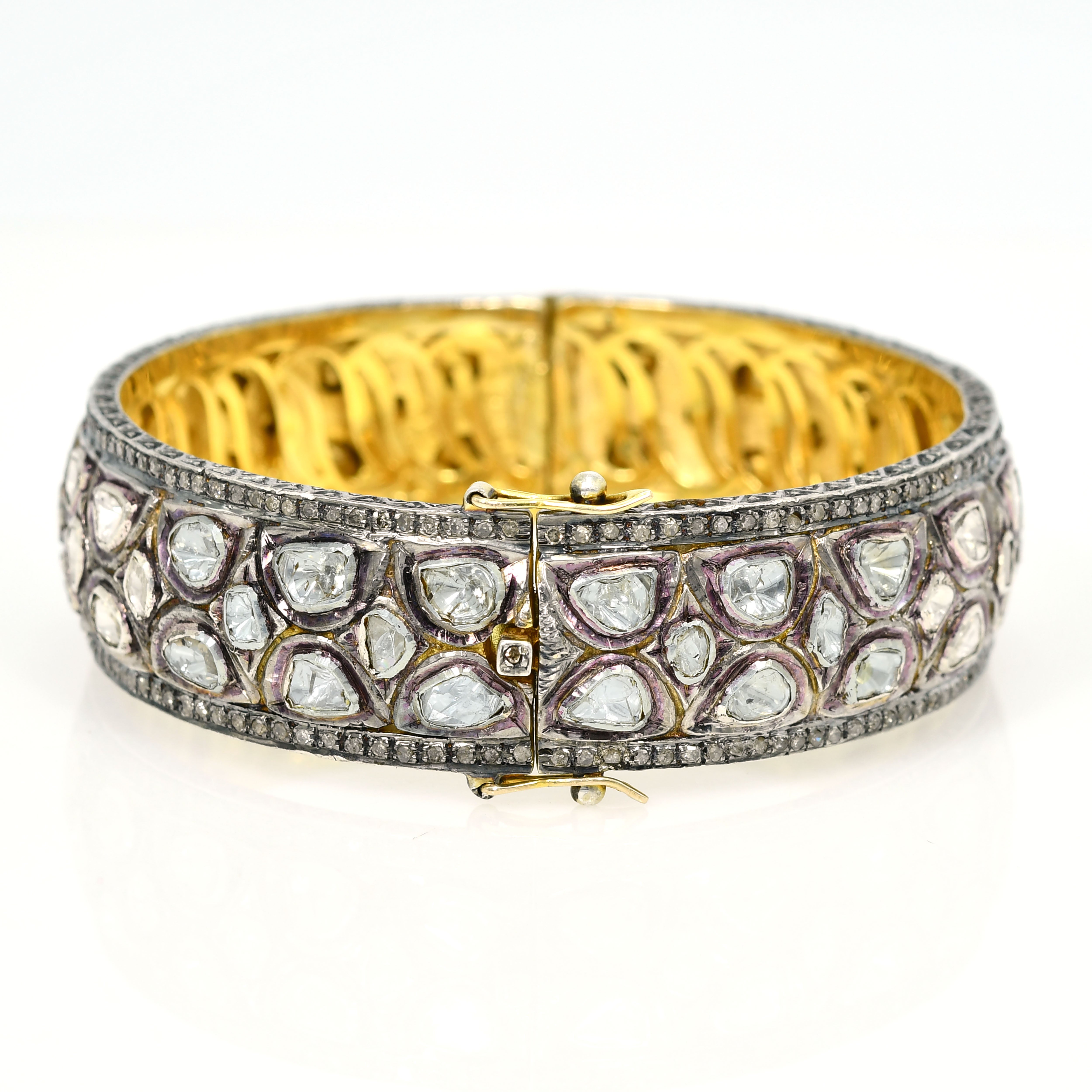 14k Yellow Gold Royal Diamond Bangle
