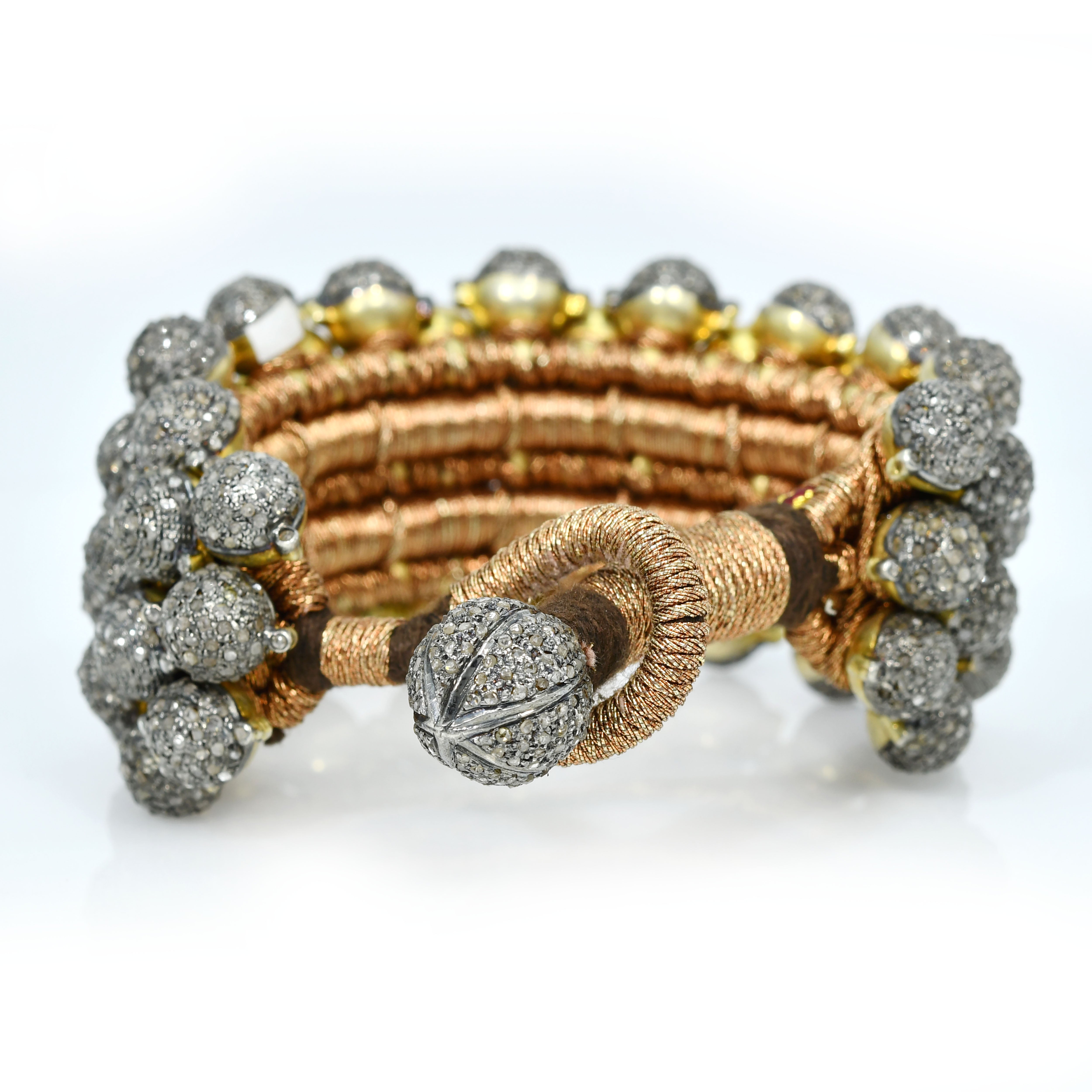 Royal Silver Diamond Bangle