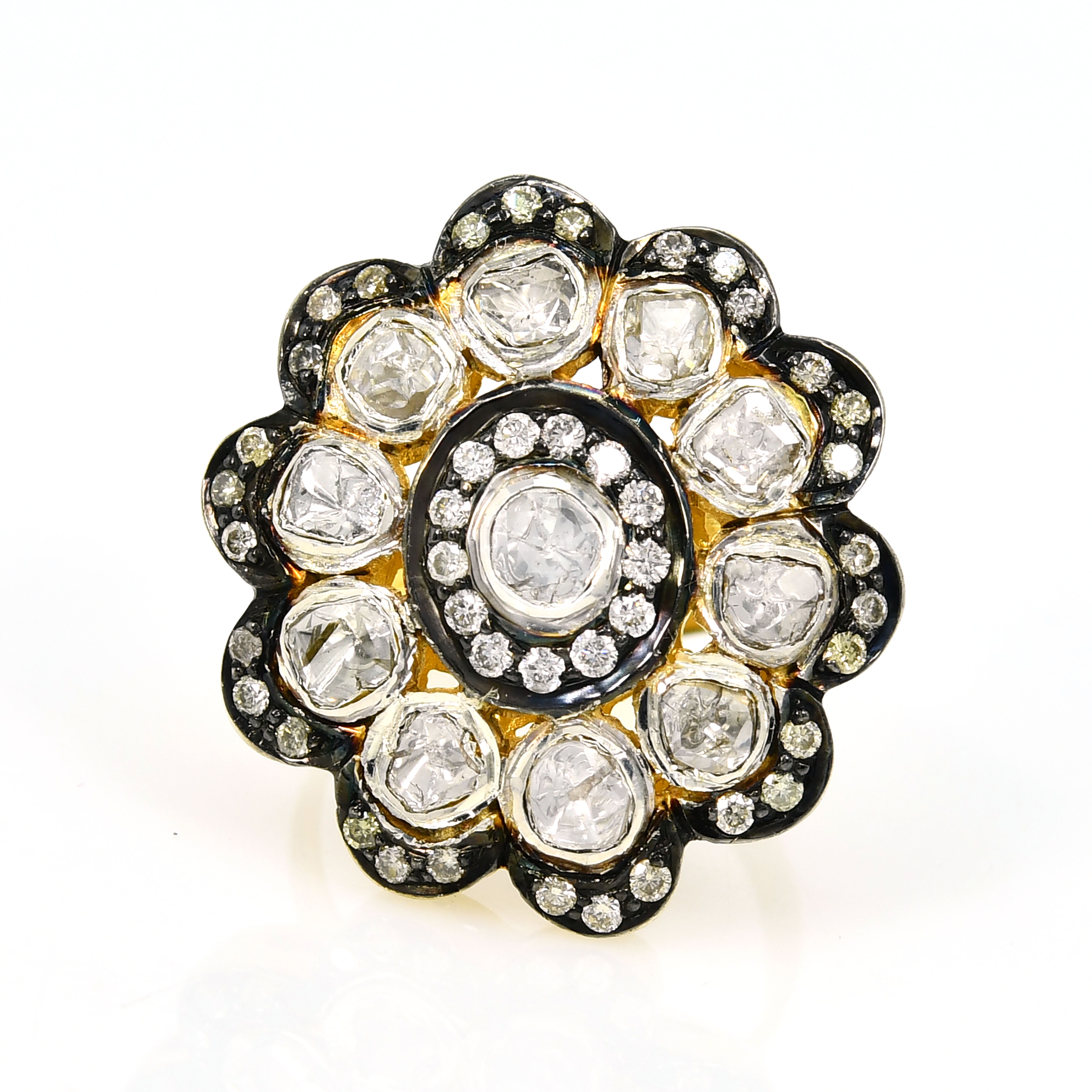 Classic Round Diamond Ring - Yellow Gold & Silver