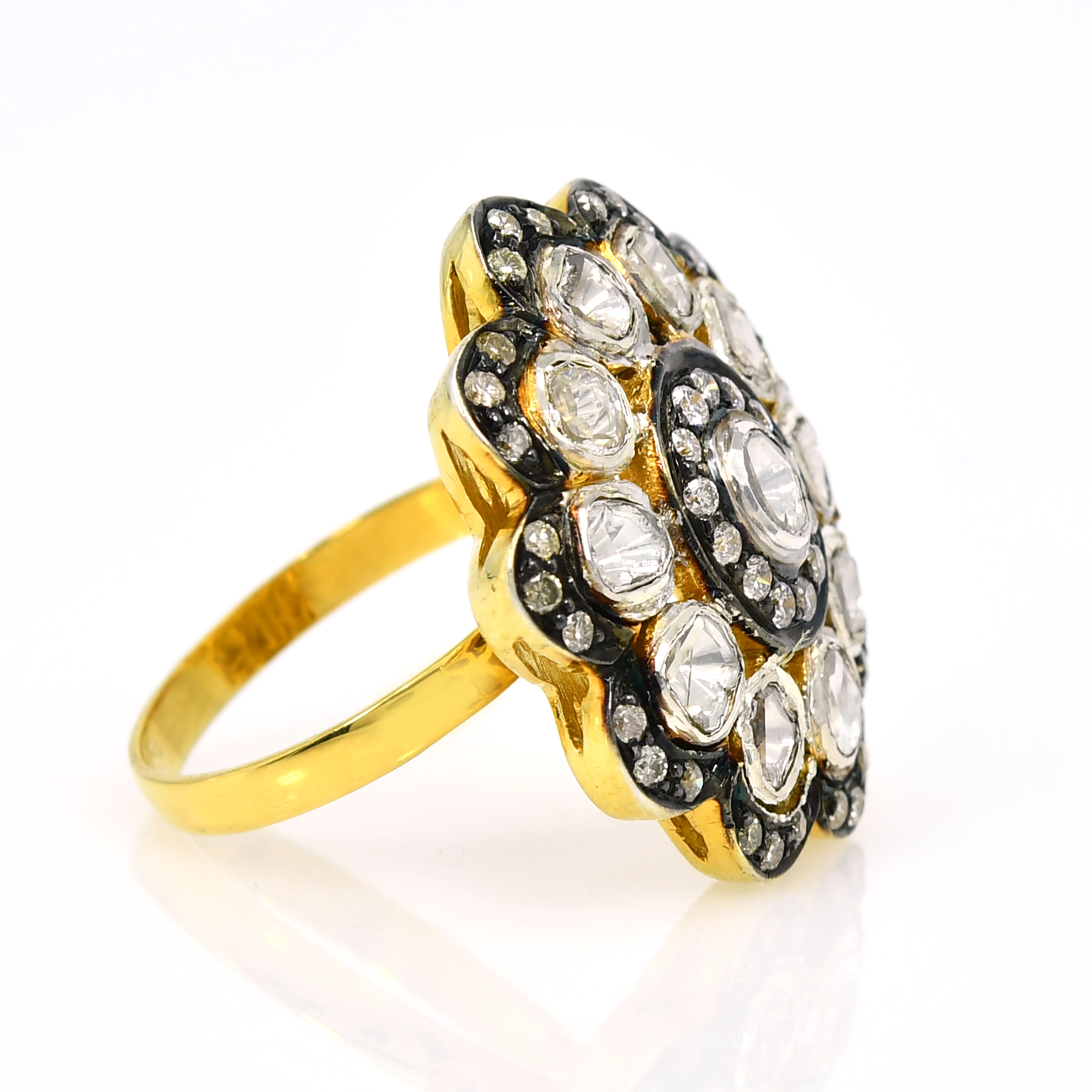 Classic Round Diamond Ring - Yellow Gold & Silver