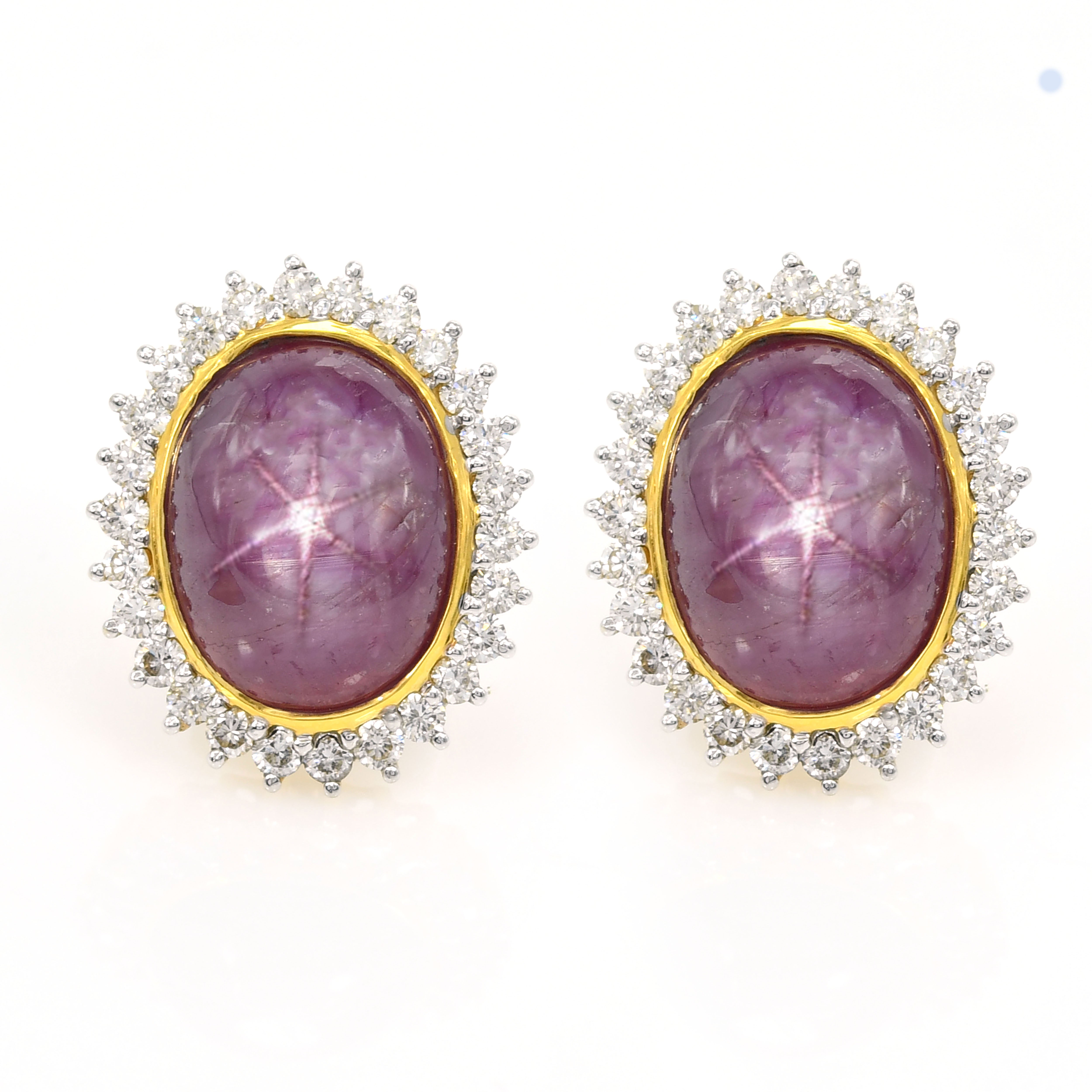 14k White Gold Ruby & Diamond Huggie Hoops Ñ Baguette/Tapered Cut