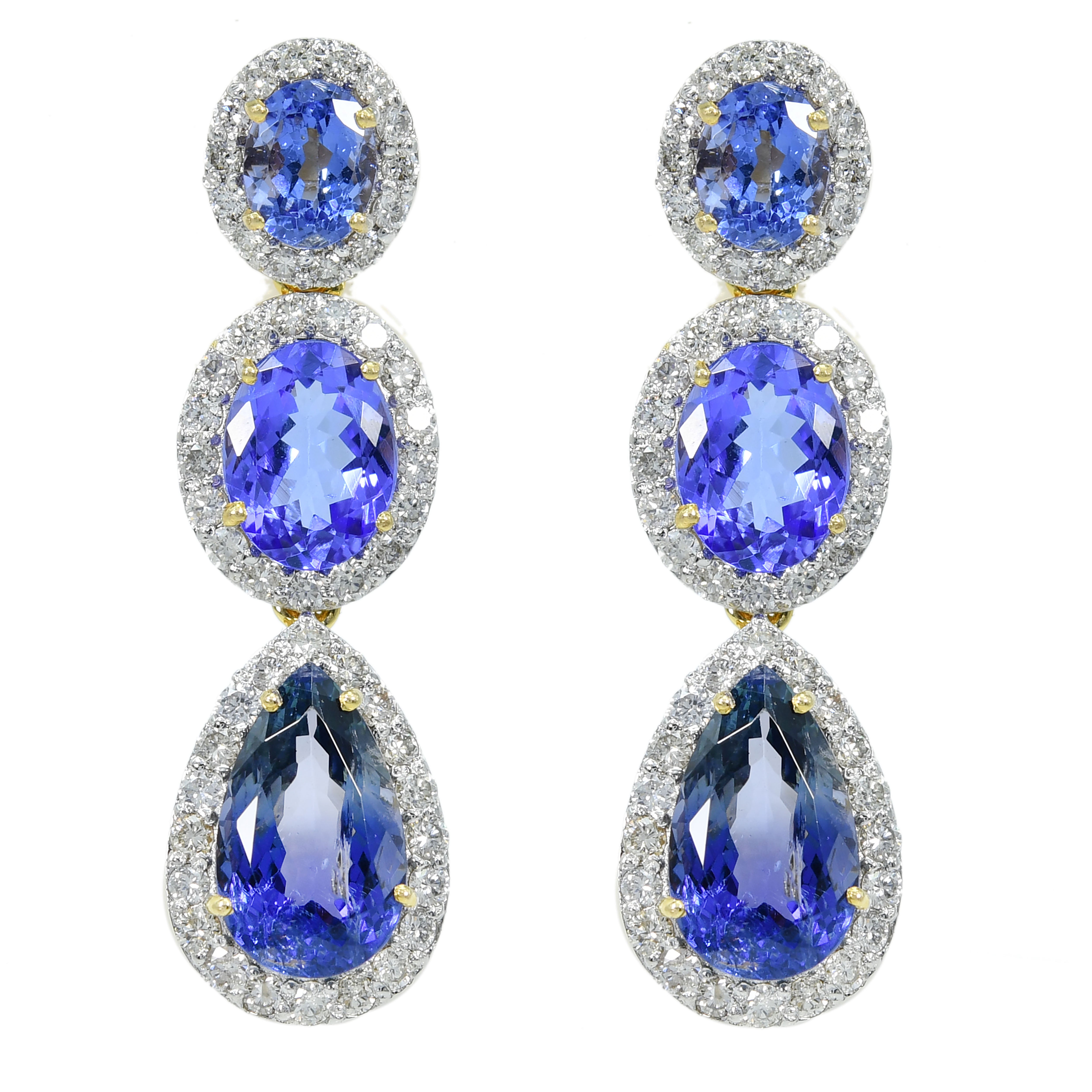 18k White Gold Halo Diamond Earrings with Natural Ruby Pink Studs