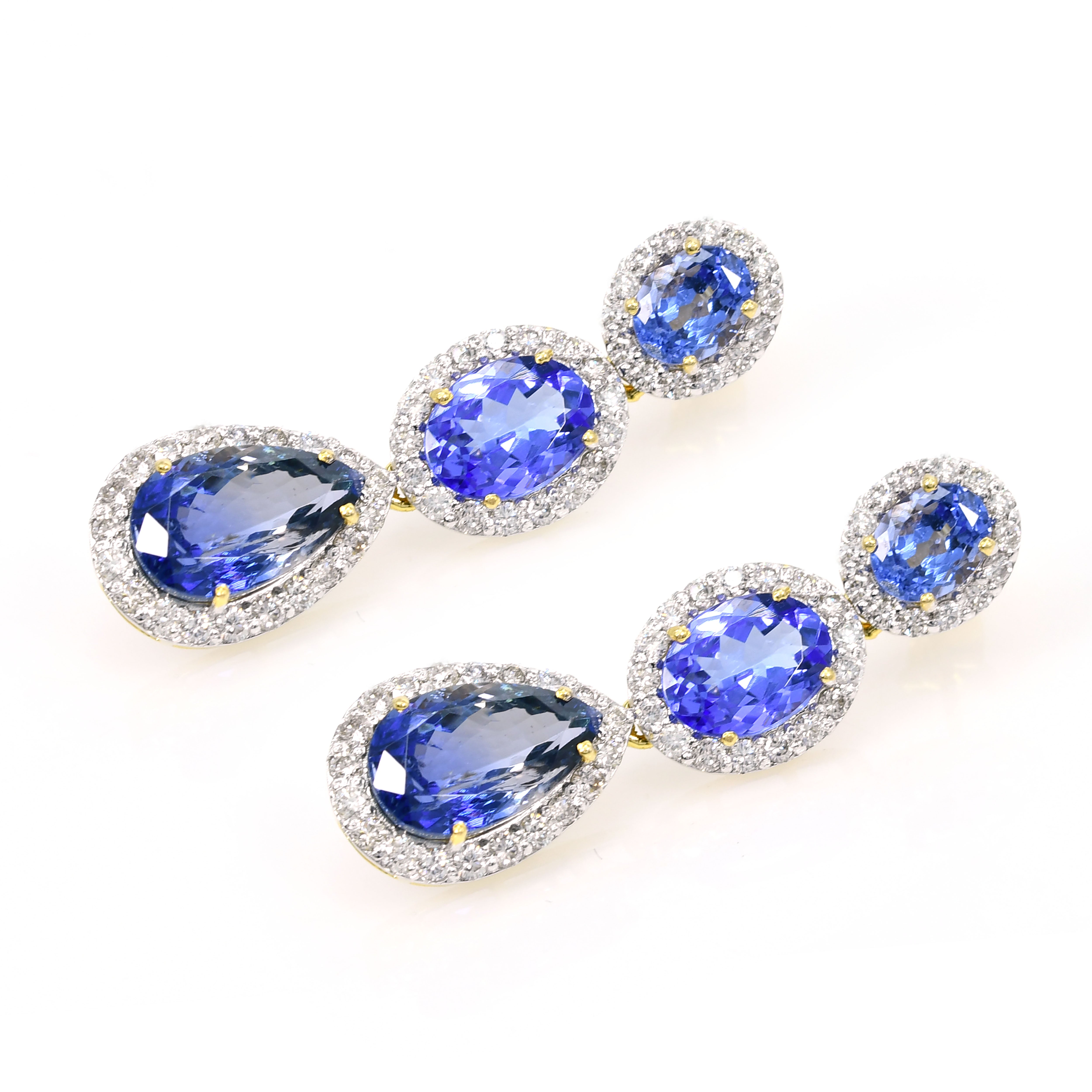 18k White Gold Halo Diamond Earrings with Natural Ruby Pink Studs